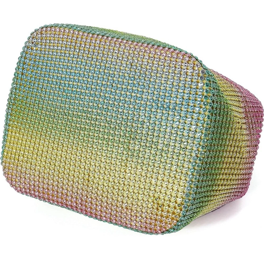 Sparkly Clutch Crystal Bucket Purse